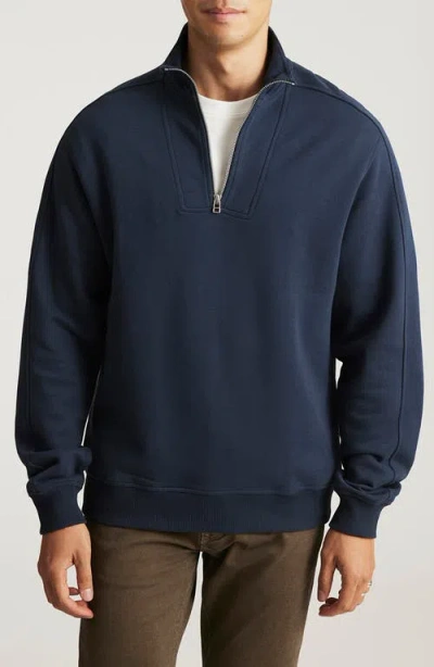 Mavi Jeans Half Zip Sweatshirt In Blue