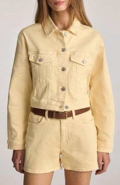 Mavi Jeans Harmony Denim Trucker Jacket In Yellow