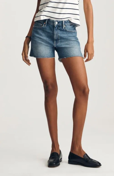 Mavi Jeans Heidi High Waist Denim Cutoff Shorts In Blue