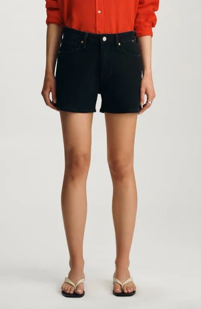 Mavi Jeans Heidi High Waist Denim Shorts In Black