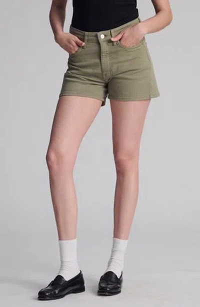 Mavi Jeans Heidi High Waist Denim Shorts In Green