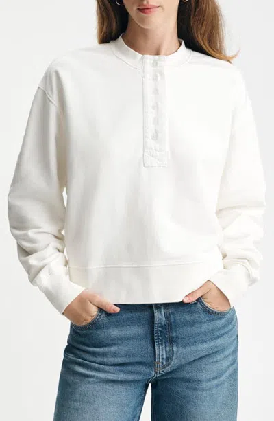 Mavi Jeans Henley Sweatshirt In White