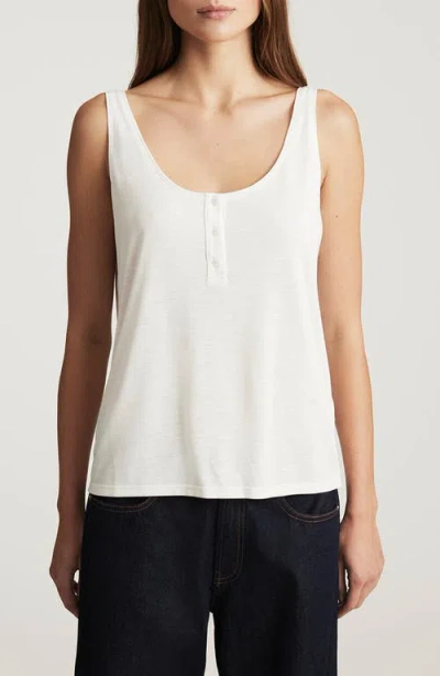 Mavi Jeans Henley Tank In White