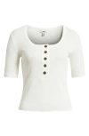 Mavi Jeans Henley Tee In White