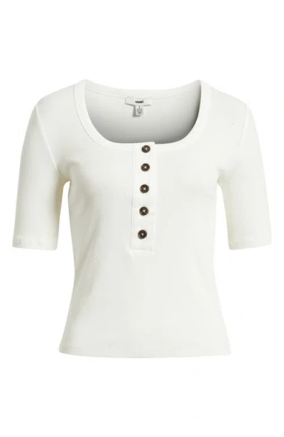 Mavi Jeans Henley Tee In White