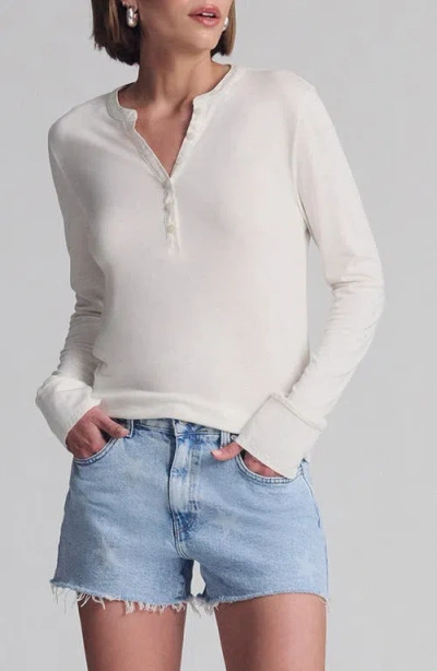 Mavi Jeans Henley Top In White