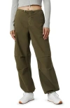 Mavi Jeans Hill Toggle Waist Wide Leg Cargo Pants In Khaki Move