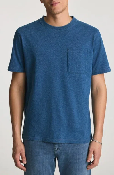 Mavi Jeans Indigo Cotton Pocket T-shirt In Blue