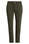 Mavi Jeans Ivy Twill Pants In Military Green Flex