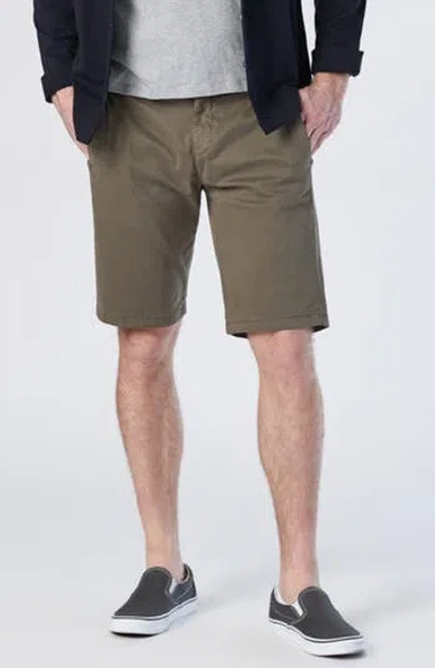 Mavi Jeans Jacob Flat Front Twill Shorts In Sage Twill