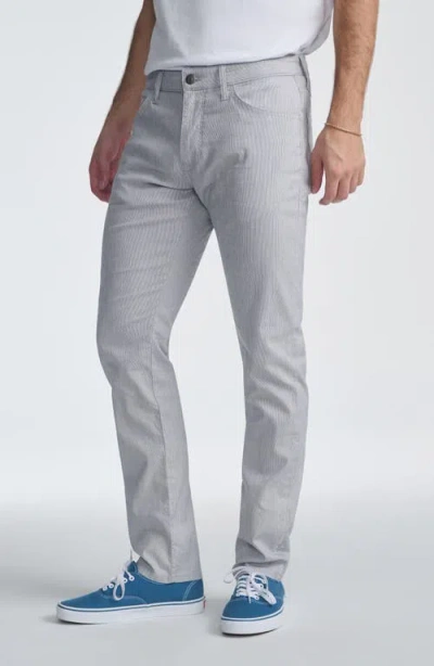 Mavi Jeans Jake Micro Stripe Slim Fit Pants In Light Grey Linen Stripe