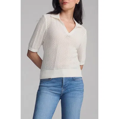 Mavi Jeans Johnny Collar Sweater In White