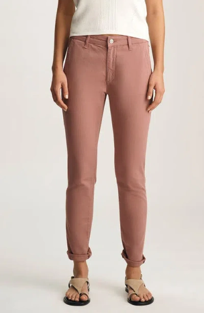 Mavi Jeans Kathleen Mid Rise Slim Stretch Twill Chino Pants In Pink