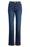 Mavi Jeans Kendra High Waist Straight Leg Jeans In Deep Flex Blue