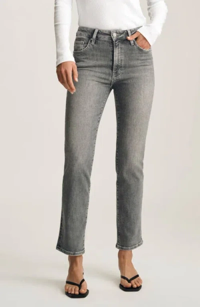 Mavi Jeans Kendra Mid Rise Straight Leg Jeans In Grey Used Flex Blue
