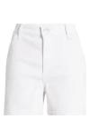 Mavi Jeans Kylie High Waist Twill Shorts In White Feather Blue