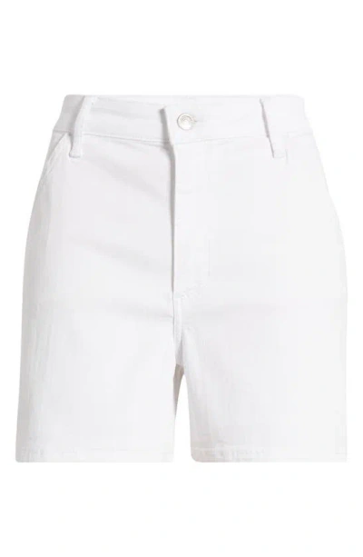 Mavi Jeans Kylie High Waist Twill Shorts In White Feather Blue