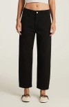 Mavi Jeans Lauren High Waist Casual Stretch Twill Pants In Black