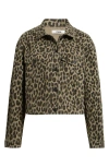 Mavi Jeans Leopard Print Denim Jacket In Green