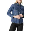 Mavi Jeans Levin Bracelet Sleeve Denim Shirt Jacket In Dark Blue Denim