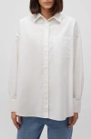 Mavi Jeans Long Sleeve Cotton Button-up Shirt In White
