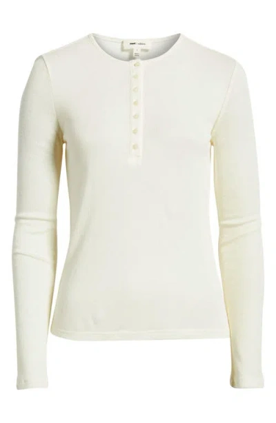 Mavi Jeans Long Sleeve Henley In White
