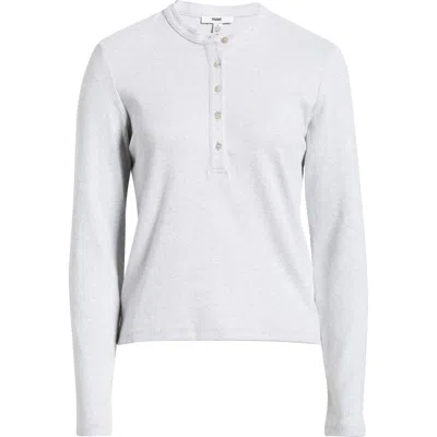 Mavi Jeans Long Sleeve Stretch Cotton Henley In Gray