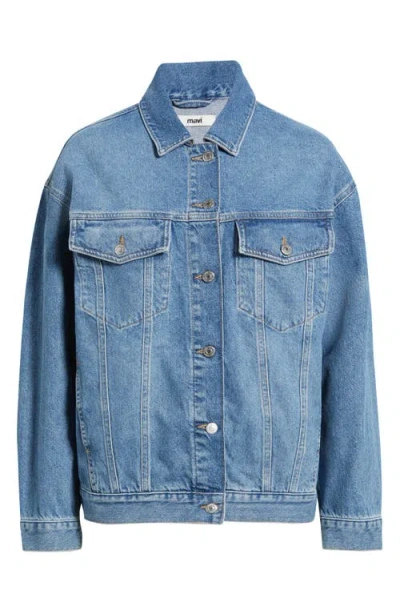 Mavi Jeans Luna Denim Trucker Jacket In Animal Print