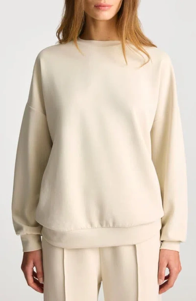 Mavi Jeans Luxe Touch Oversize Sweatshirt In White