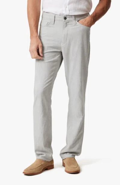 Mavi Jeans Marcus Slim Straight Leg Stretch Twill 5-pocket Pants In Bone Cross Hatch Twill