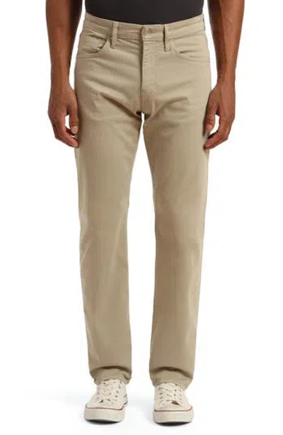 Mavi Jeans Marcus Stretch Cotton Twill Slim Straight Leg Pants In British Khaki Twill