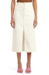 Mavi Jeans Marin Front Slit Denim Midi Skirt
