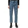 Mavi Jeans Marissa High Waist Straight Leg Utility Jeans In Mid Brushed Classic Blue