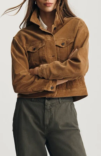 Mavi Jeans Megi Corduroy Crop Jacket In Brown