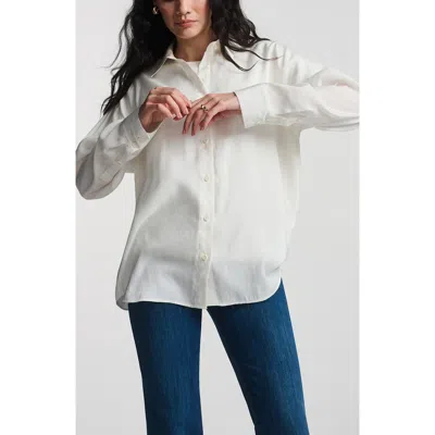 Mavi Jeans Modal Blend Button-up Shirt In White