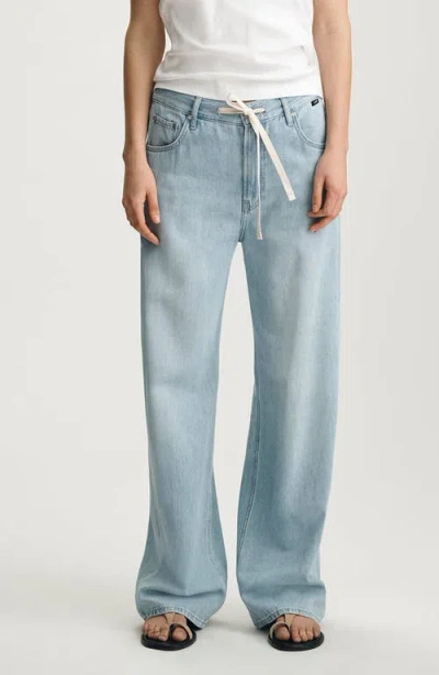 Mavi Jeans Nella Wide Leg Drawstring Jeans In Blue