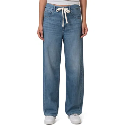 Mavi Jeans Nella Wide Leg Drawstring Jeans In Light Blue Well Blue