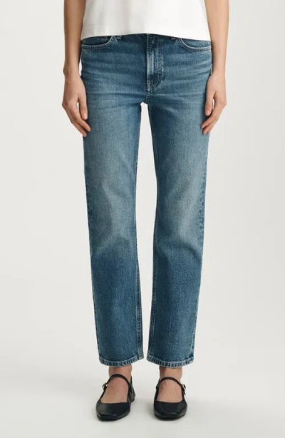 Mavi Jeans New York High Waist Ankle Straight Leg Jeans In Blue