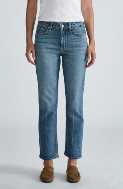 Mavi Jeans New York High Waist Ankle Straight Leg Jeans In Blue