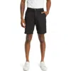 Mavi Jeans Noah Stretch Twill Flat Front Shorts In Black Luxe Twill