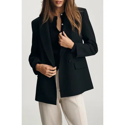 Mavi Jeans One-button Stretch Blazer In Black