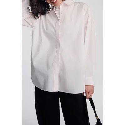 Mavi Jeans Oversize Cotton Button-up Shirt In Shrinking Violet
