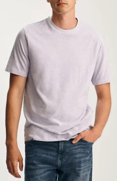 Mavi Jeans Pale Blue Slub Cotton Blend T-shirt In Purple
