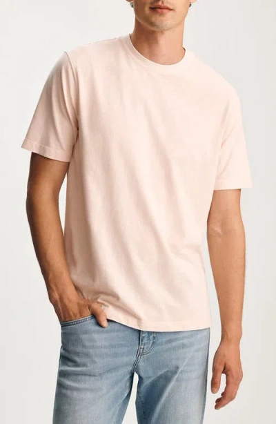Mavi Jeans Pale Pink Slub Cotton Blend T-shirt