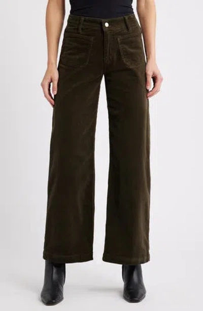 Mavi Jeans Paloma Marine Patch Pocket Corduroy Wide Leg Pants In Brown