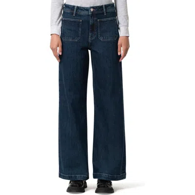 Mavi Jeans Paloma Marine Patch Pocket High Waist Wide Leg Jeans In Deep Classic Blue