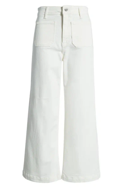 Mavi Jeans Paloma Marine Patch Pocket High Waist Wide Leg Jeans In White La Blue