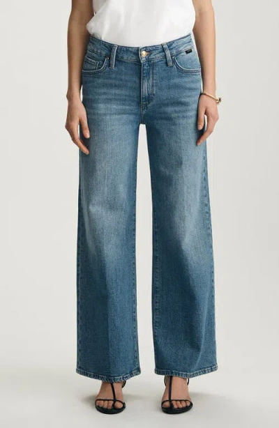 Mavi Jeans Paloma Mid Rise Wide Leg Jeans In Blue