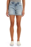 Mavi Jeans Pixie Cuffed Denim Shorts In Light Brushed Organic Blue