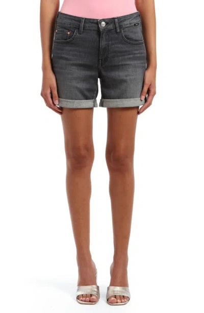 Mavi Jeans Karly Denim Bermuda Shorts In Mid Smoke Brushed Flex Blue